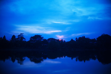 Fototapeta premium sky blue sunset evening morning 