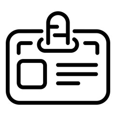 Tax id card icon. Outline tax id card vector icon for web design isolated on white background