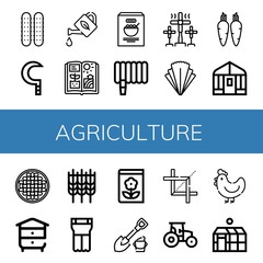 agriculture icon set