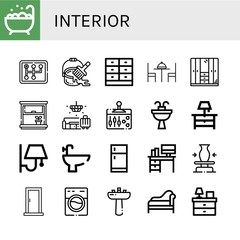 Set of interior icons