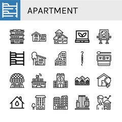 apartment icon set