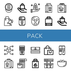 Set of pack icons
