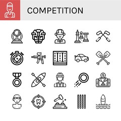 competition icon set