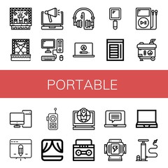 portable icon set