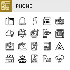 phone icon set