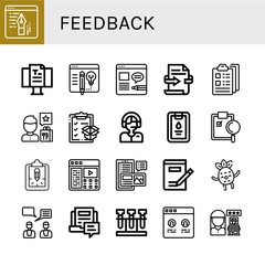 feedback icon set