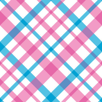 Seamless pattern in amazing white, blue and pink colors for plaid, fabric, textile, clothes, tablecloth and other things. Vector image. 2