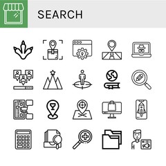 search icon set