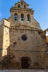 Fototapeta na wymiar View of the church of Sant Joan Bautista de la Horta de Sant Joan, Catalonia, Spain.