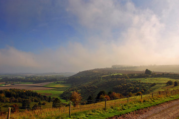 Naklejka premium Wayfarers Walk on Watership Down near Kingsclere North Wessex Downs Hampshire UK
