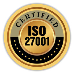 ISO 27001. Vector Badge.