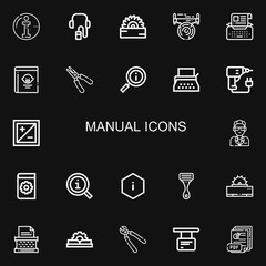 Editable 22 manual icons for web and mobile