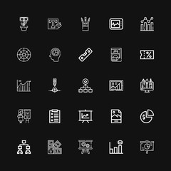 Editable 25 chart icons for web and mobile