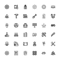 Editable 36 industry icons for web and mobile