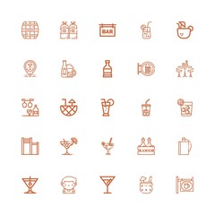 Editable 25 whiskey icons for web and mobile