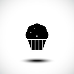 Cup cake icon. Vector illustration