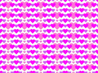 Hearts seamless pattern. Happy Valentine's day, 14th of February. Hearts with pop art style element on a white background. Vector illustration