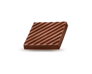 Chocolate  isolated on white background with clipping path