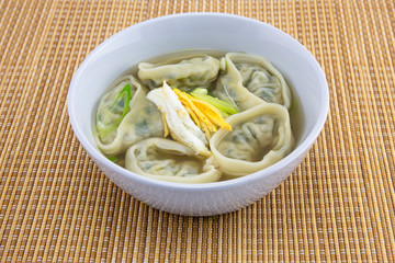 Dumpling soup which is called ManDutGuk in Korean
