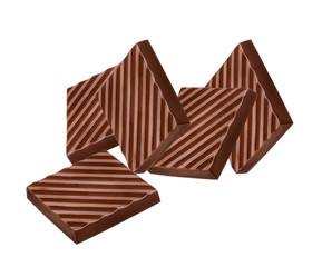 Chocolate  isolated on white background with clipping path