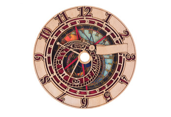 abstract vintage watch dial isolated on white background