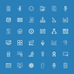 Editable 36 infographic icons for web and mobile