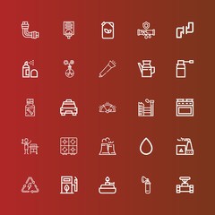 Editable 25 gas icons for web and mobile