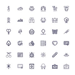 Editable 36 decorative icons for web and mobile