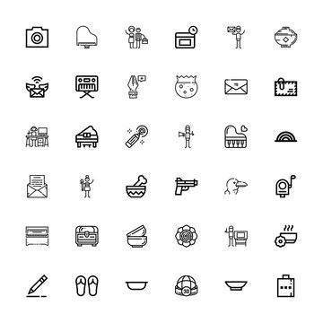 Editable 36 contour icons for web and mobile