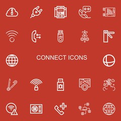 Editable 22 connect icons for web and mobile
