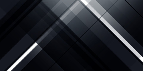 Black abstract geometric gradient background. Vector illustration for banner, business card, template and much more