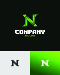 letter n gem logo