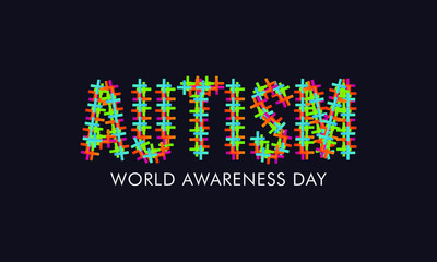 Vector illustration on the theme of World Autism awareness Day observed on April 2nd every year.