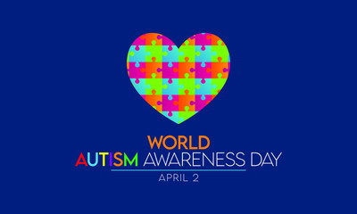 Vector illustration on the theme of World Autism awareness Day observed on April 2nd every year.