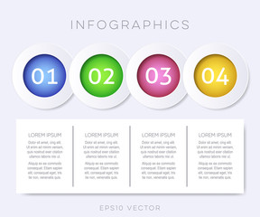Modern vector website options banners infographic design template