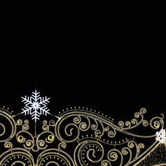 element of a new year's garland on the background of the night sky