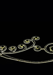 element of a new year's garland on the background of the night sky