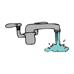 Water tap isolated on white