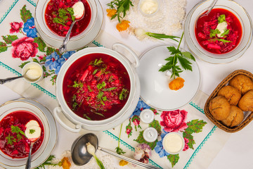 traditional borsch for a large family
