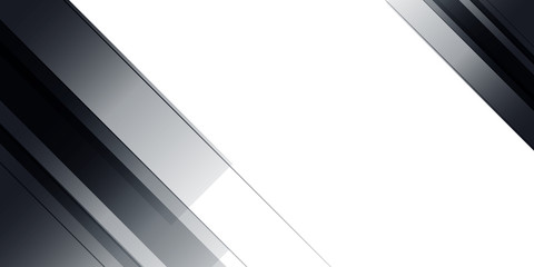 Black abstract geometric gradient background. Vector illustration for banner, business card, template and much more