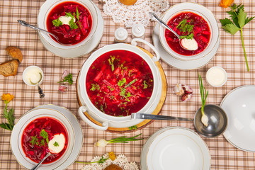 traditional borsch for a large family