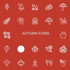 Fototapeta premium Editable 22 autumn icons for web and mobile