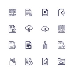 Editable 16 archive icons for web and mobile