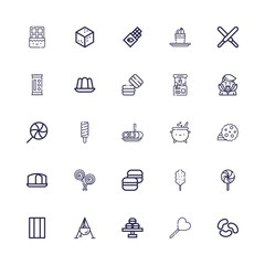 Editable 25 candy icons for web and mobile