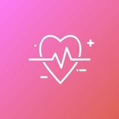 Health and heart. Vector icon