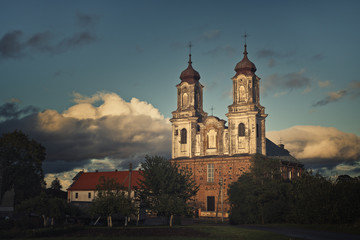 Naklejka premium Church of Apparition of Holy Virgin Mary in Dotnuva, Lithuania.