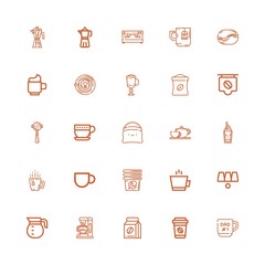 Editable 25 espresso icons for web and mobile