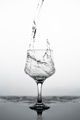 Cup with moving water