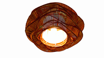 Lamp bulb with light on the ceiling and selection  appropriate the background , idea copy space ...