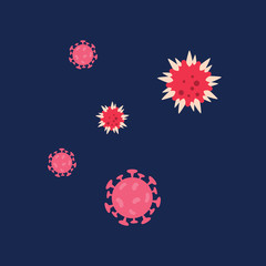 Virus in flat style design